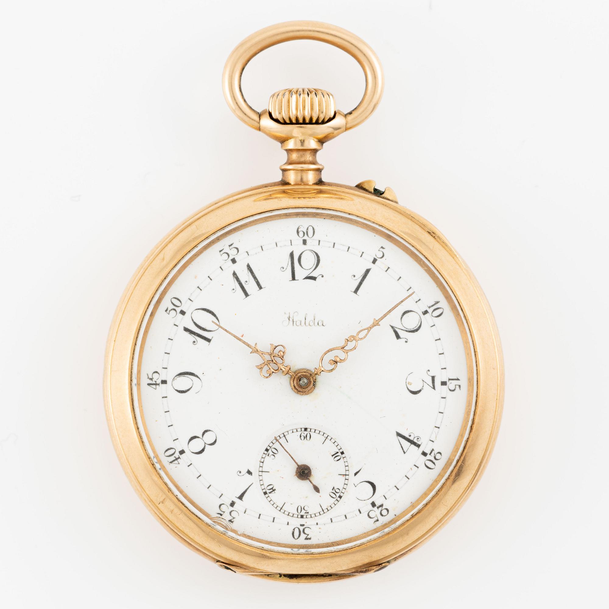 Halda, pocket watch, 40 mm.
