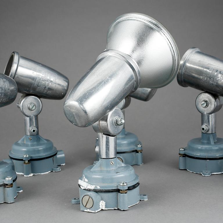INDUSTRILAMPOR, 6 st, Philips, 1900-talets andra hälft.