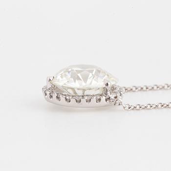 COLLIER, med diamant 1,91 ct.