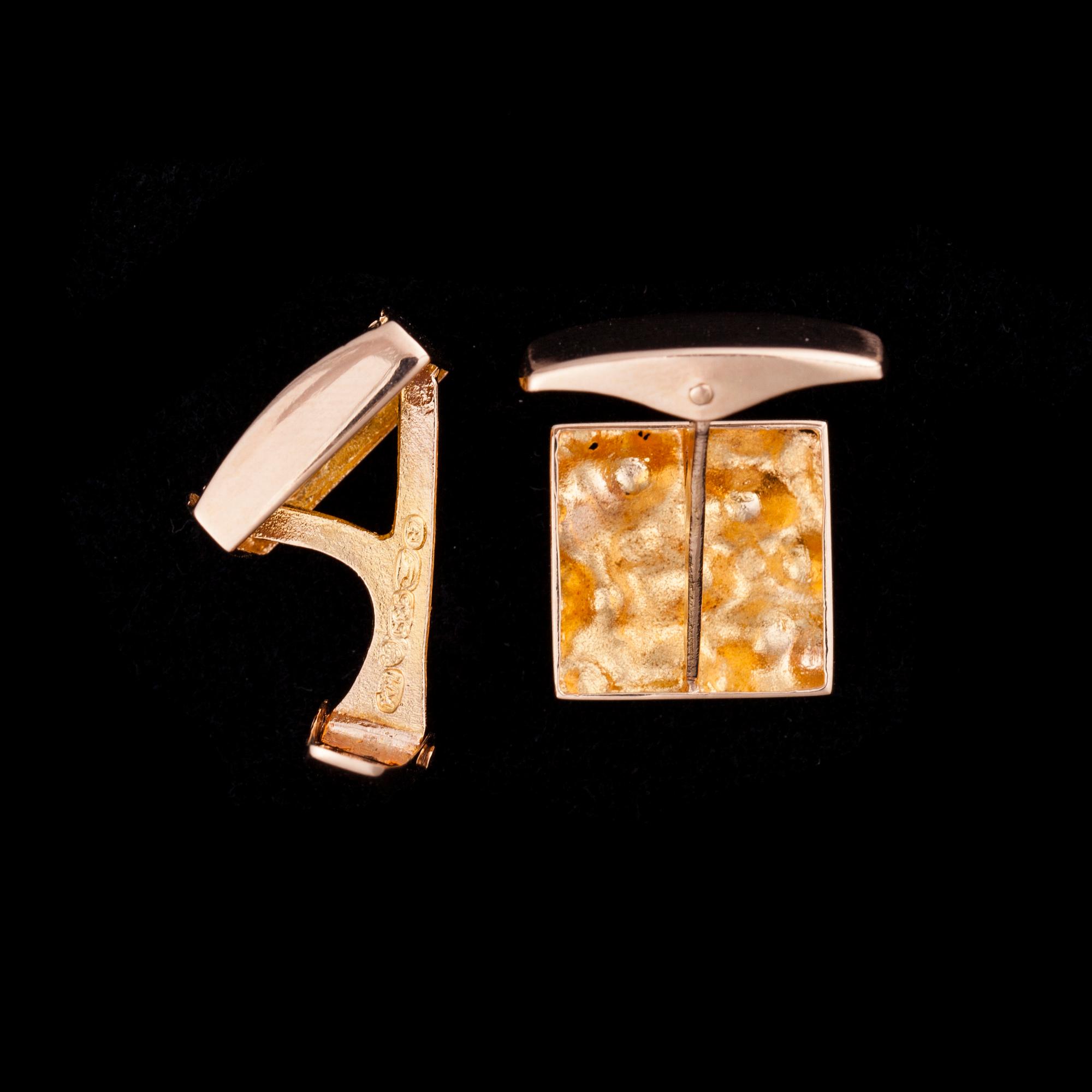 MANSCHETTKNAPPAR, 14K guld. Finska stämplar. Vikt ca 7,6 g.
