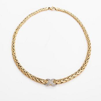 An 18K gold neckalce with ca. 0.80 ct of diamonds. TImanttiset, Helsinki.