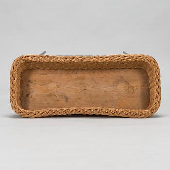 A 1950s/60s rattan flower stand.