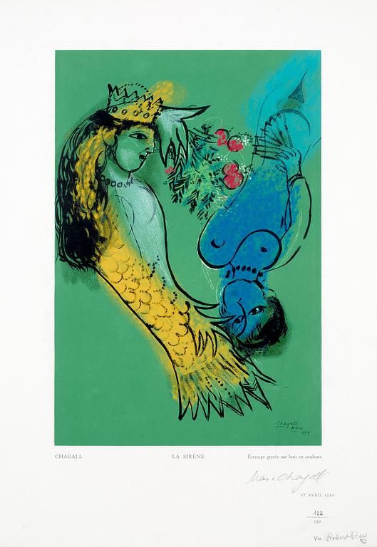 Marc Chagall (After), "La Siréne", from "Estampes" (Robert Rey).
