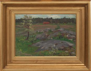 ERIK TRYGGELIN, olja på pannå, signerad och daterad, 1907.