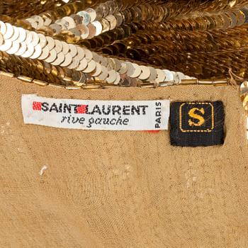 YVES SAINT LAURENT, a golden tinsel eveningjacket, size small.