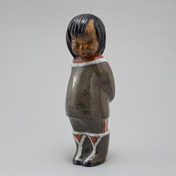 SKULPTURER, 2 st, lergods, Vicke Lindstrand, Ekeby, 1900-talets andra hälft.