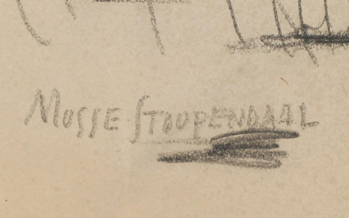 MOSSE STOOPENDAAL, blyerts, signerad.