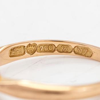 Ring, 18K guld, med en gammalslipad diamant ca 0.54ct. Auran Kultaseppä, Åbo 1966.