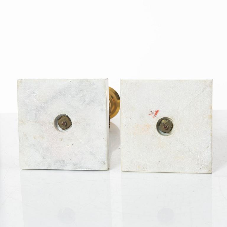 Ljusstakar, ett par, Sverige, omkring år 1900. Sengustaviansk stil.