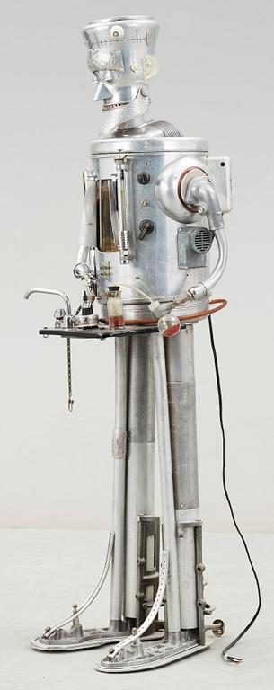 SKULPTUR, metall, glas samt plast, "Frankenstein Robot", Clayton Bailey, 1987.