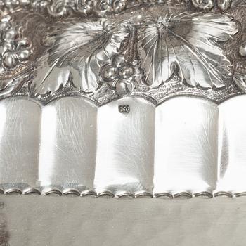 Tray, silver, 20th century.