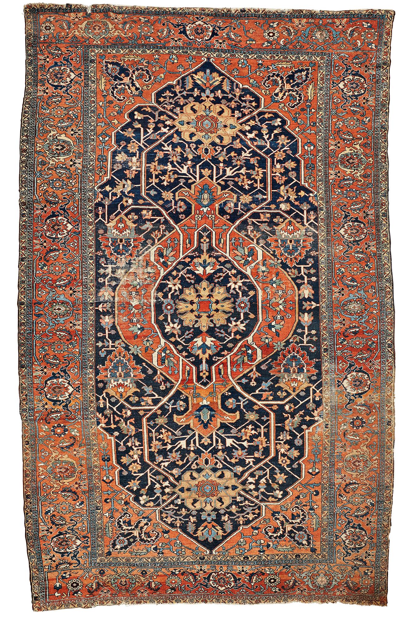 A CARPET, an antique northwest Persian, ca 414-425 x 248,5-260 cm.