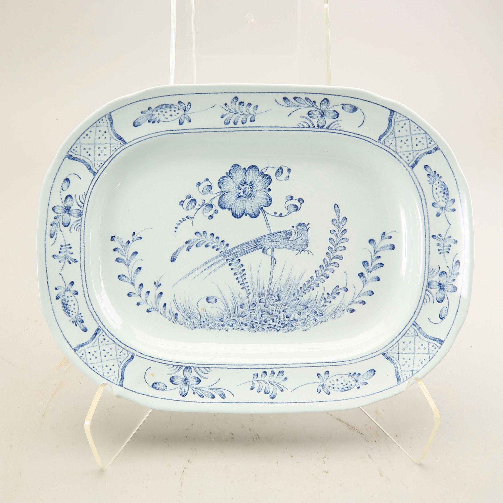 Servis "Fågel Blå" 57 dlr Rörstrand 1900-talets andra hälft flintgods.