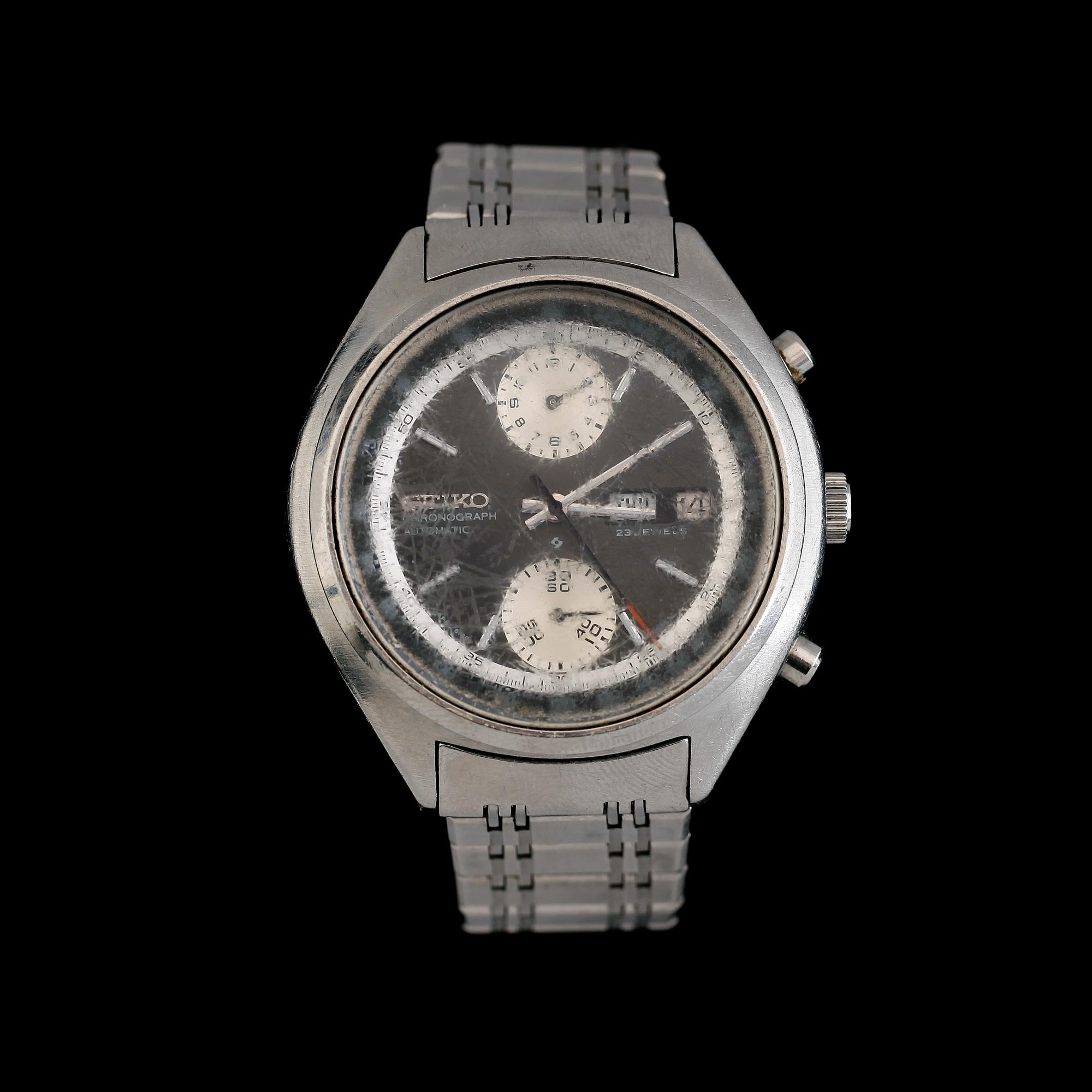 ARMBANDSUR, stål, Seiko Chronograph Automatic, sannolikt 1970-/80-tal.