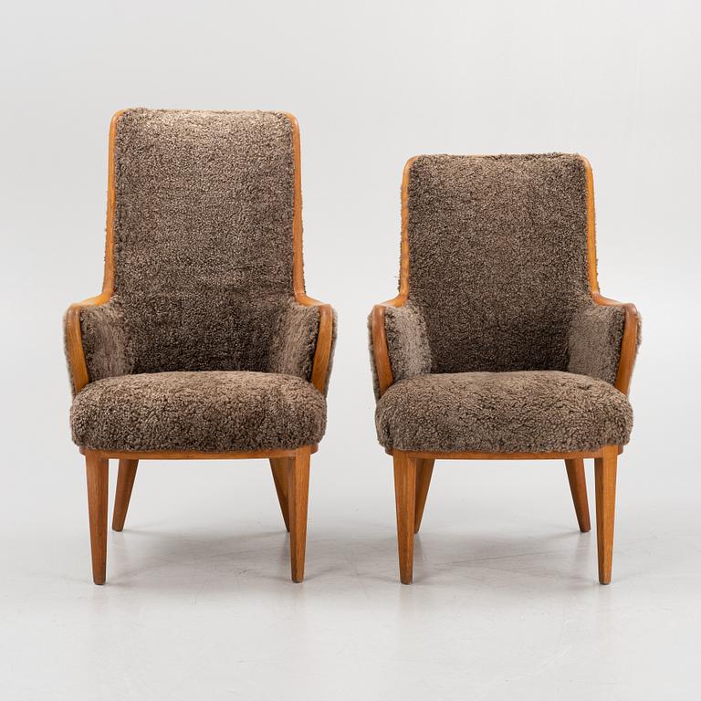 Two easy chairs, 1950's/60's.
