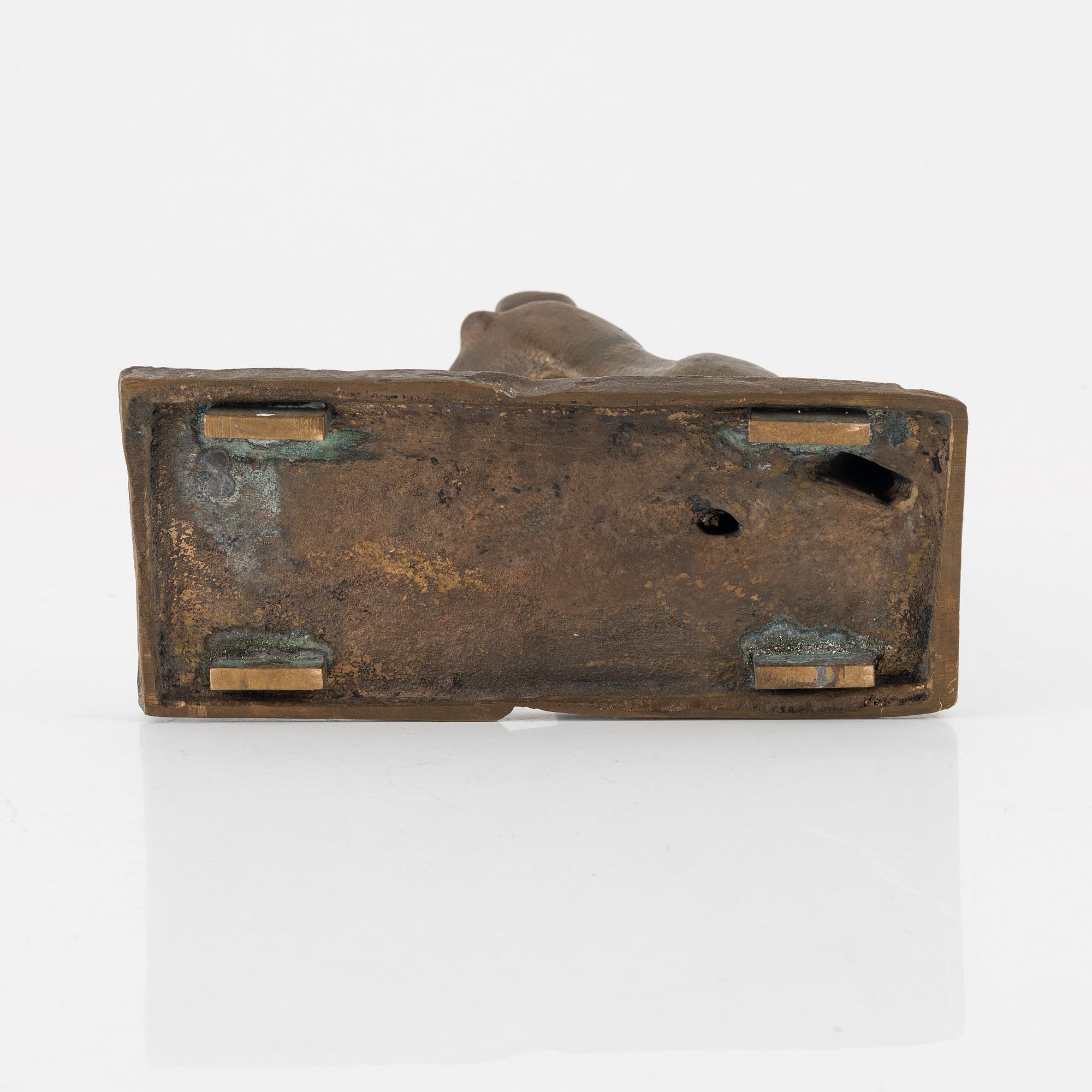 Bror Marklund, sculpture, signed and numbered, bronze, height 23 cm. (2).