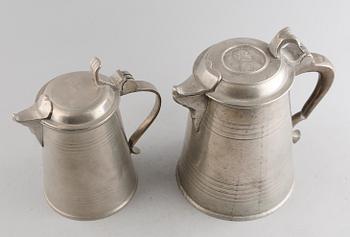 KANNOR, 2 st, tenn, 1800-tal.
