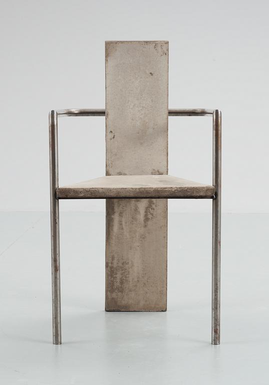 A Jonas Bohlin 'Concrete' armchair, Källemo, Sweden 1981.