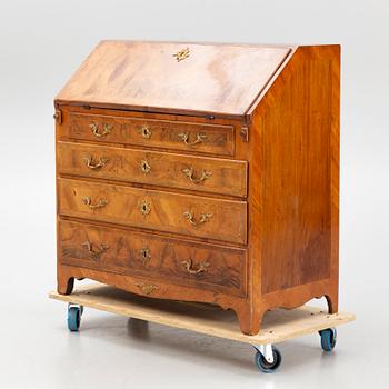 A Swedish rococo parquetry secretaire, Stockholm, later part 18th century.