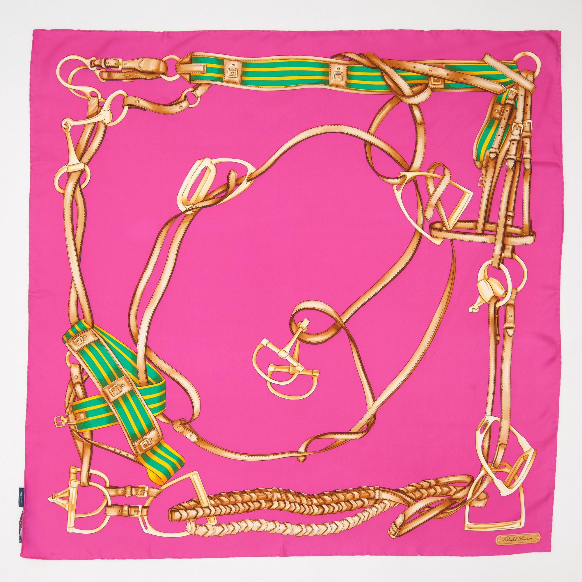 RALPH LAUREN, tre stycken scarves.