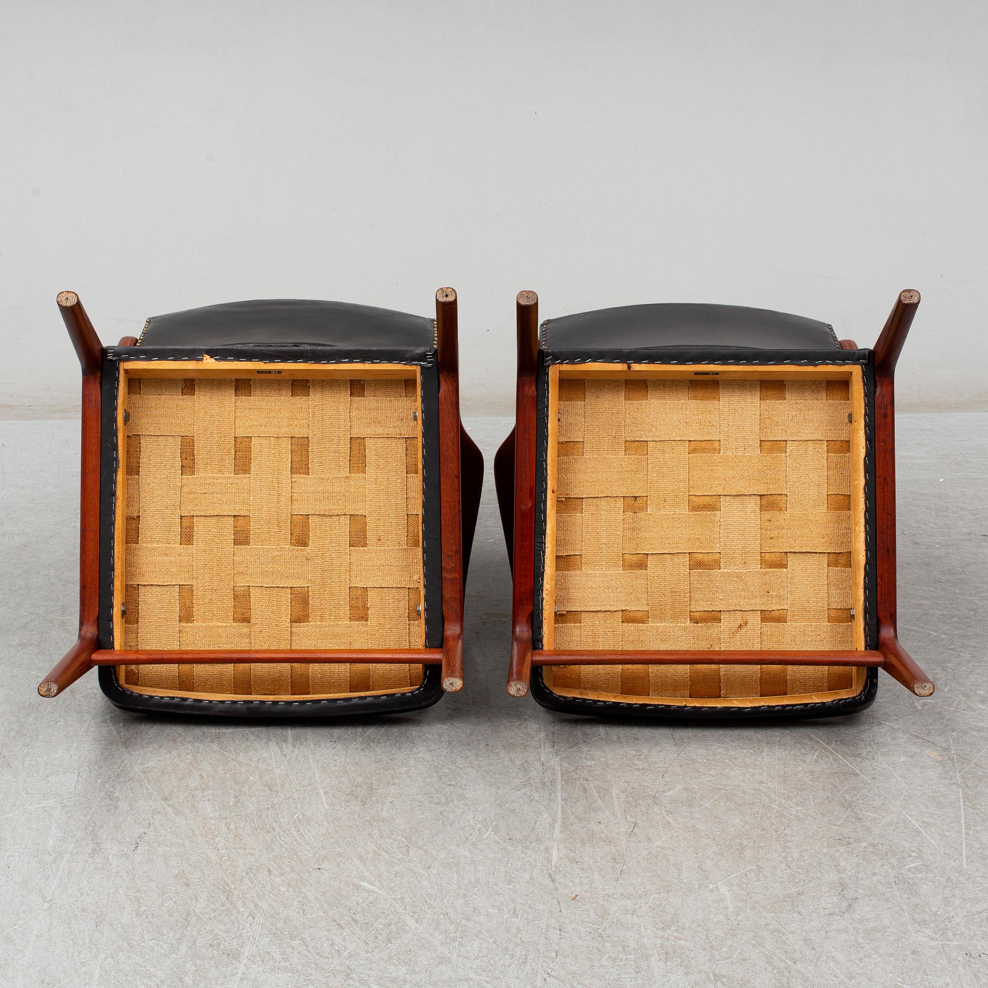 KARL ERIK EKSELIUS, a pair of late 20th Century easy chairs.