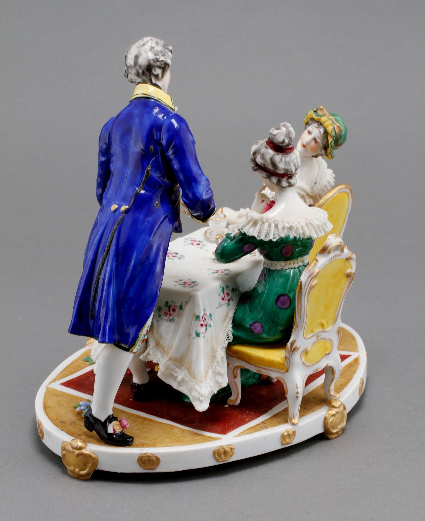 FIGURIN, porslin, Wien-liknande märkning, 1900-tal.