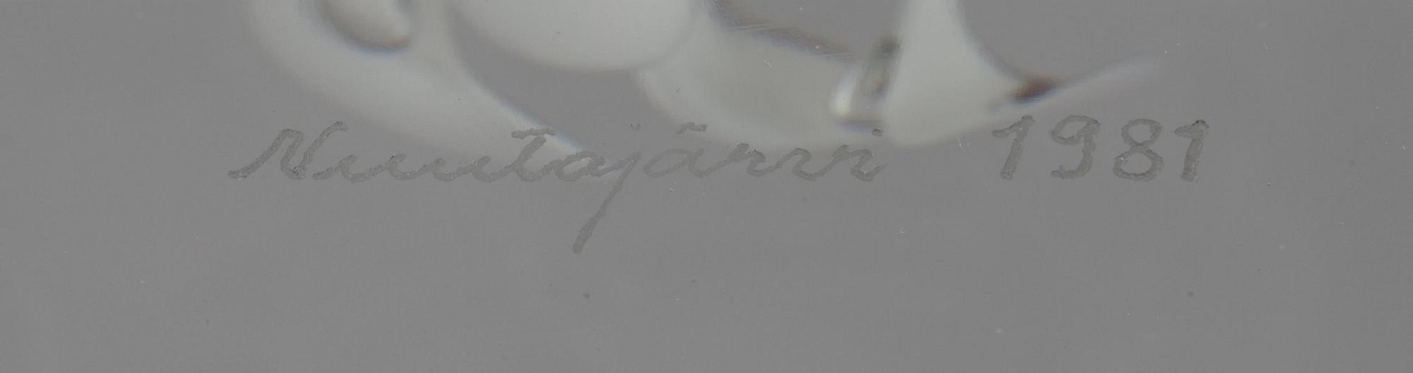 ÅRSKUB 1981, glas, signerad Oiva Toikka Nuutajärvi, 780/1000.