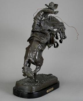 FREDERIC SACKRIDER REMINGTON, efter, skulptur, brons, stämpelsignerad.