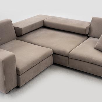 Hannes Wettstein, modulsoffa, 4 delar, "Turner", Molteni, Italien.