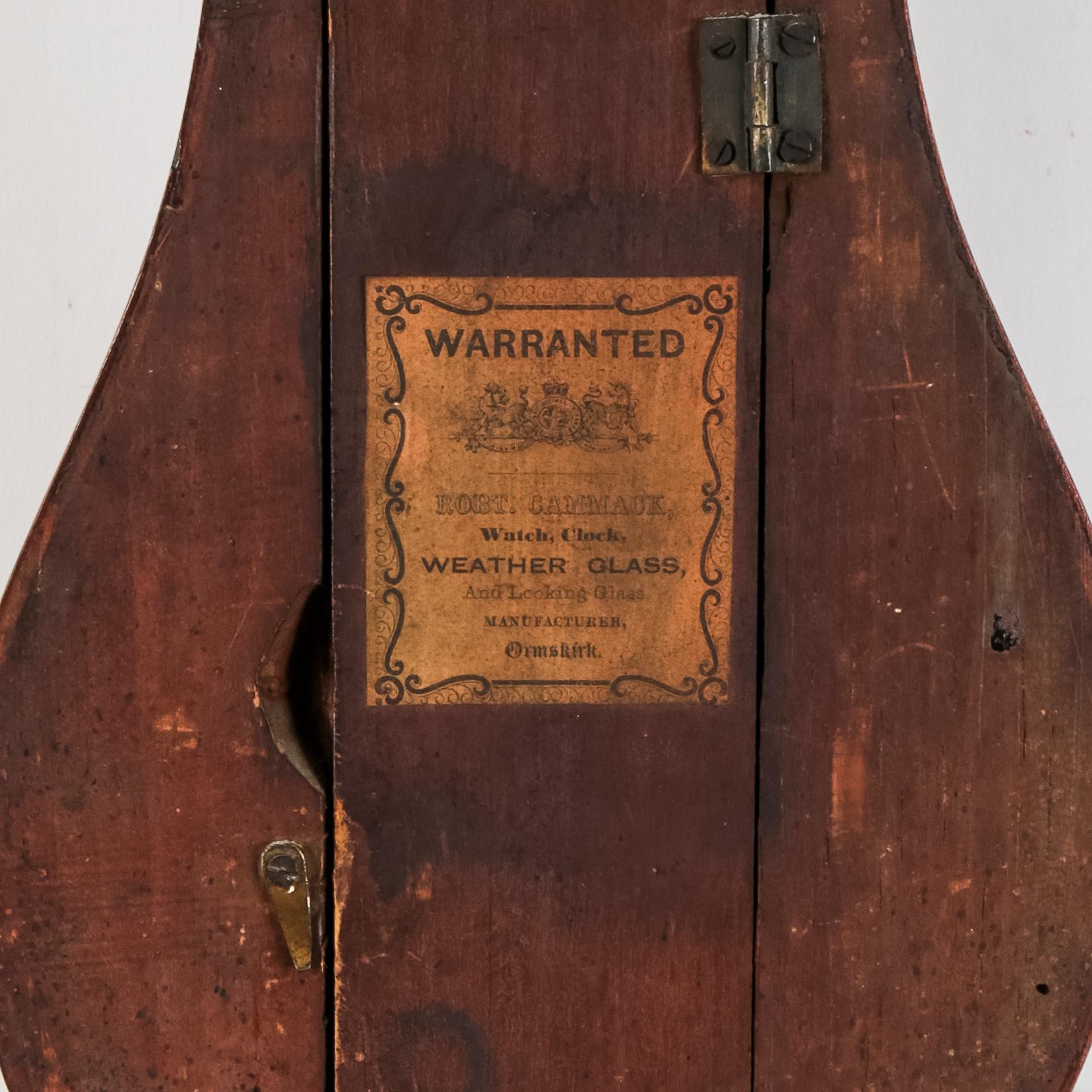 BAROMETER, England, 1800-tal,