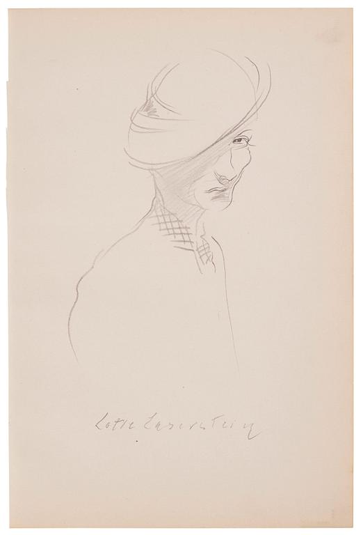 Lotte Laserstein, Självporträtt med hatt.