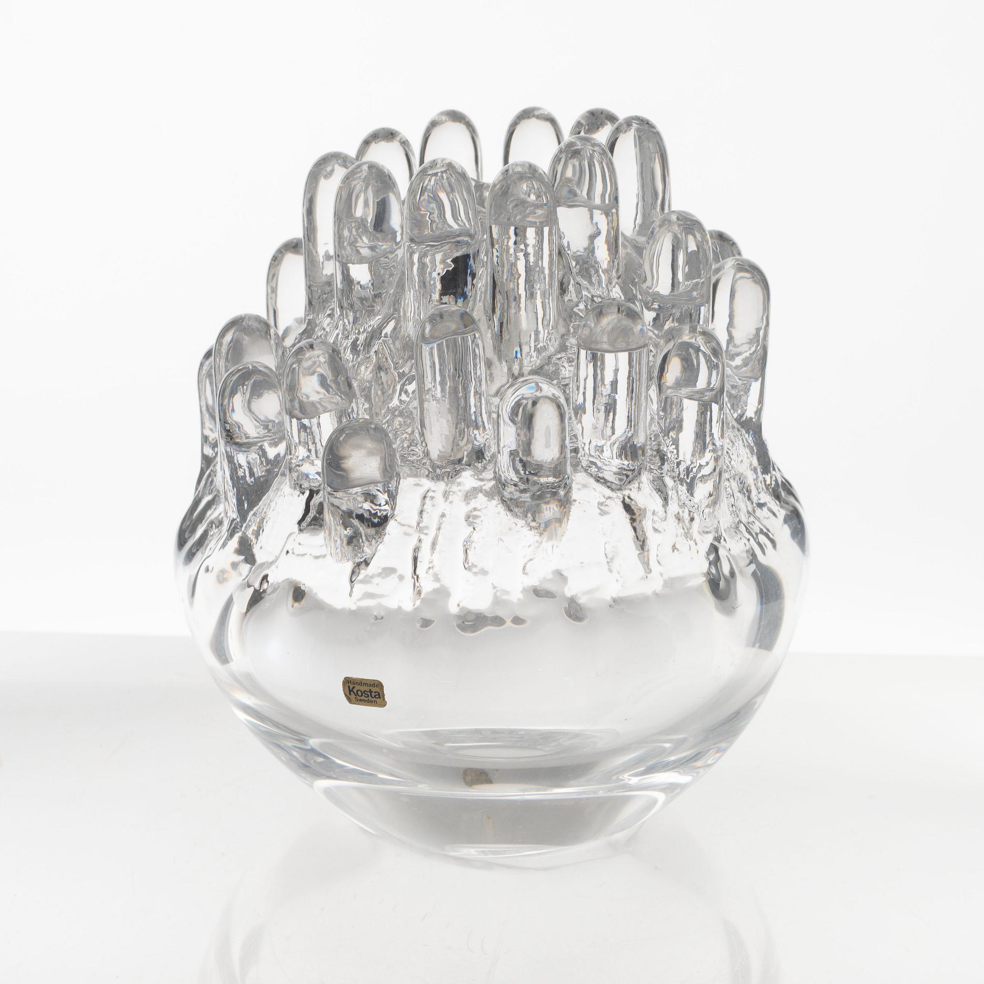 Göran Wärff, glasskulptur/ljuslykta, Kosta.