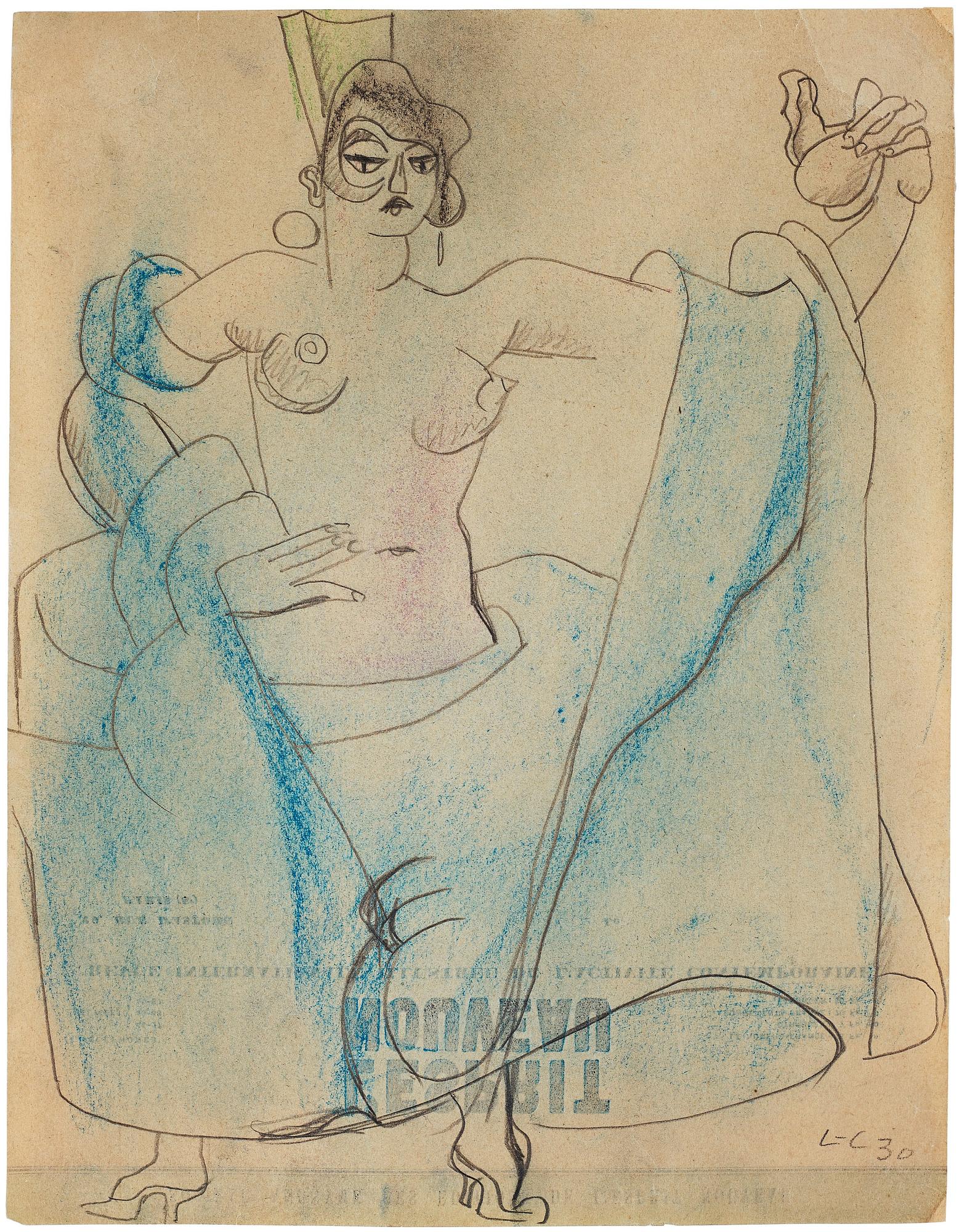 Le Corbusier (Charles-Édouard Jeanneret), Modèle au voile bleu.