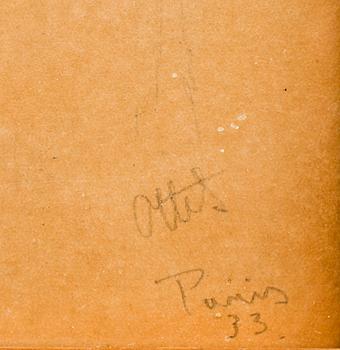 OTTE SKÖLD, akvarell/blandteknik, sign och dat Paris -33.