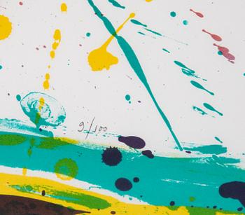 Sam Francis, färglitografi, signerad 9/100.