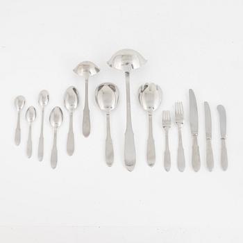 A 75-piece steel cutlery set, "Mitra", Greog Jensen, Denmark.