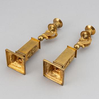 Ljusstakar, ett par empire-stil, 1900-talet början.