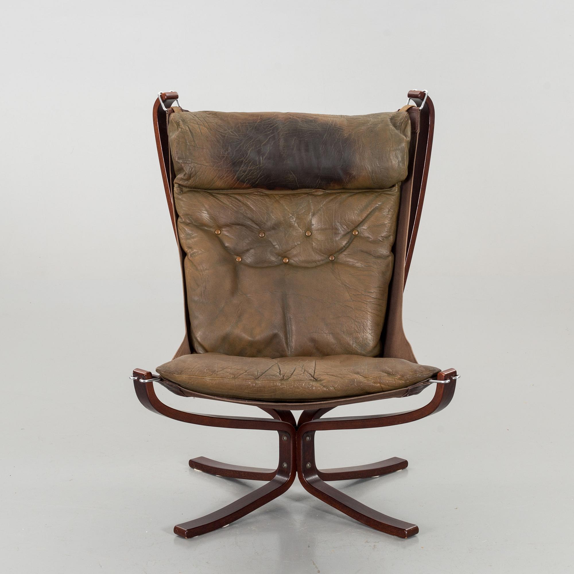 SIGURD RESSELL, armchair, "Falcon", Vatne Lenestolfabrikk, 1970s,