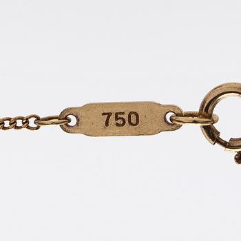 Tiffany & Co, halsband med hänge, "Leaf", 18K guld.