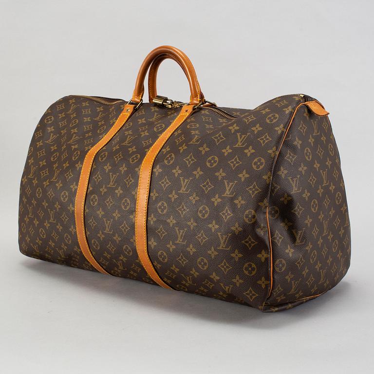 LOUIS VUITTON, a monogram canvas 'Keepall 60' weekend bag.