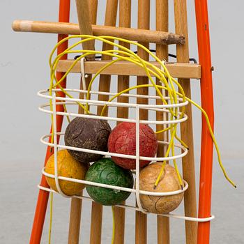 a 1960's wood CROQUET GAME.