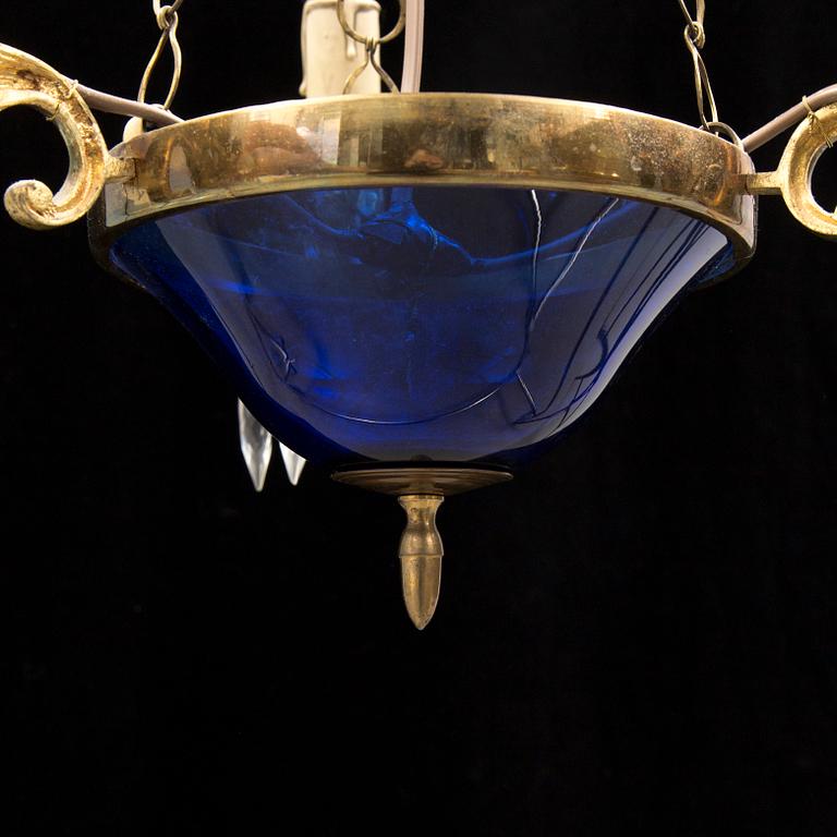 A MID 19TH CENTURY LAMP.