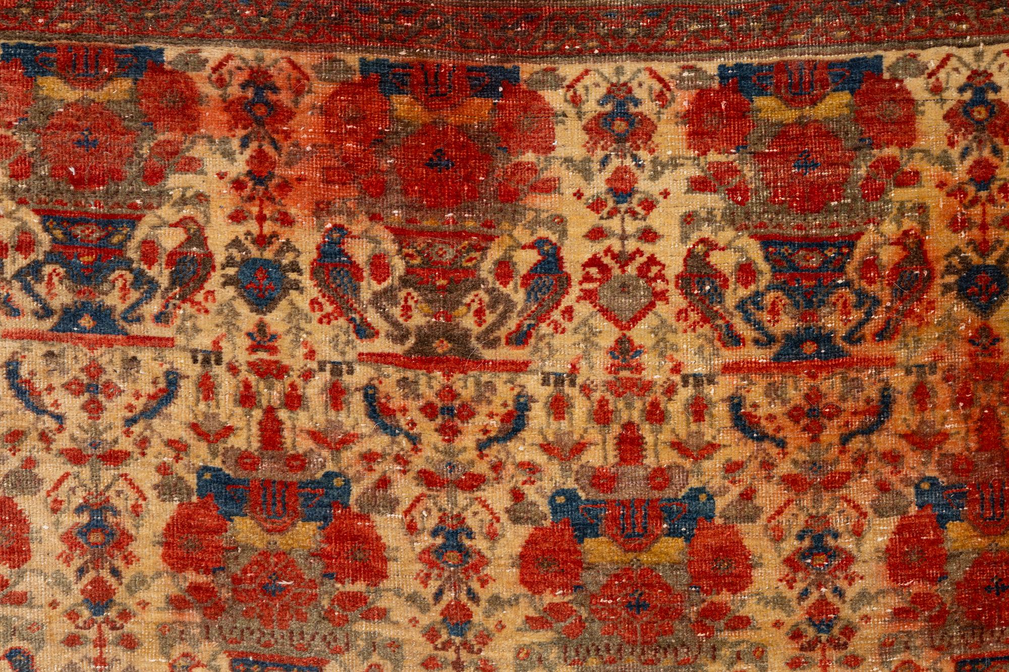 Carpet, oriental /Abadeh with Zil-isultan pattern, approx. 490 x 204 cm.