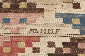 CARPET. "Munka-Ljungby". Flat weave. 264,5 x 221,5 cm. Signed AB MMF.