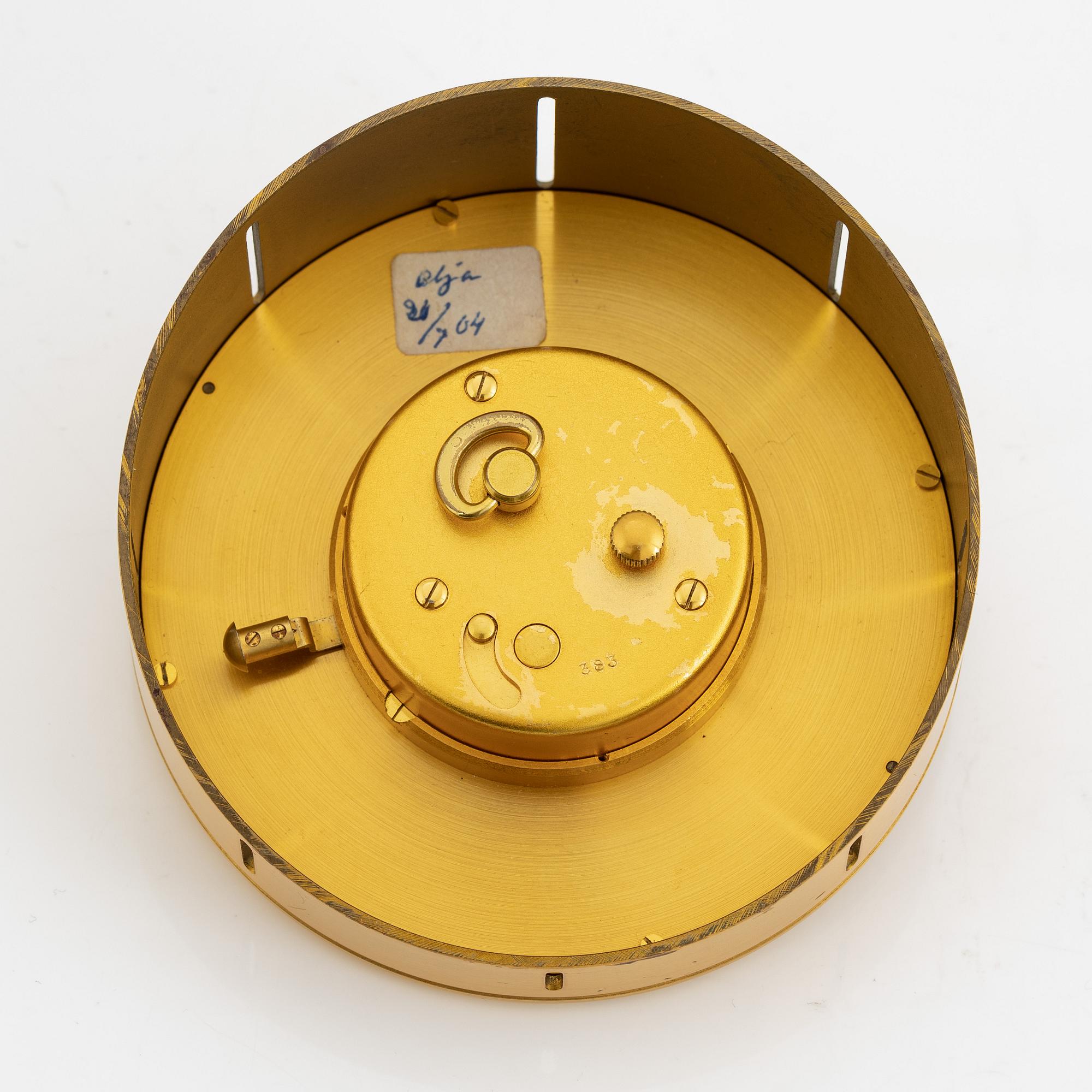 Jaeger-LeCoultre, table clock, 95 mm.