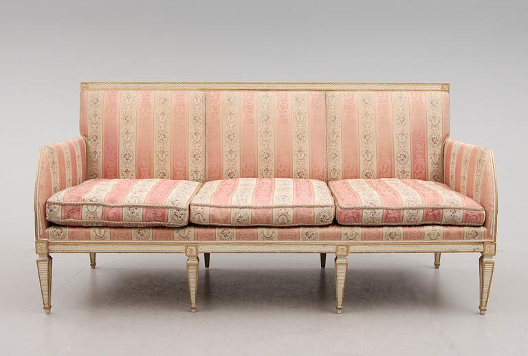 SOFFA, gustaviansk stil, 1800-/1900-tal.
