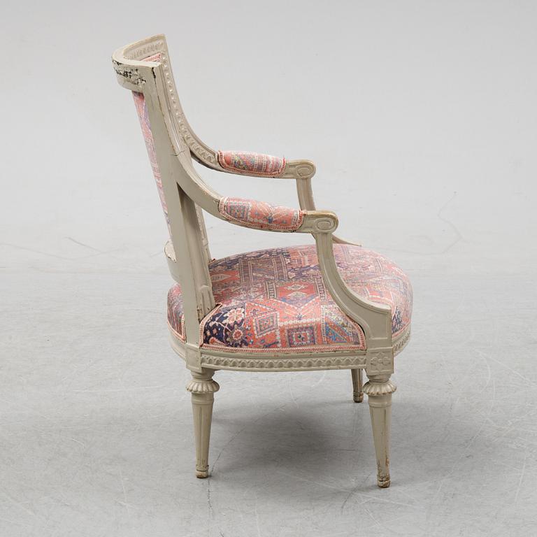 A gustavian armchair.