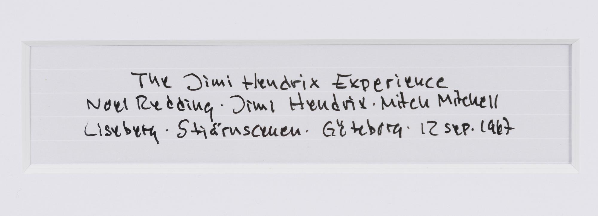Håkan Ludwigson, "The Jimi Hendrix Experience", Liseberg, Göteborg 1967.