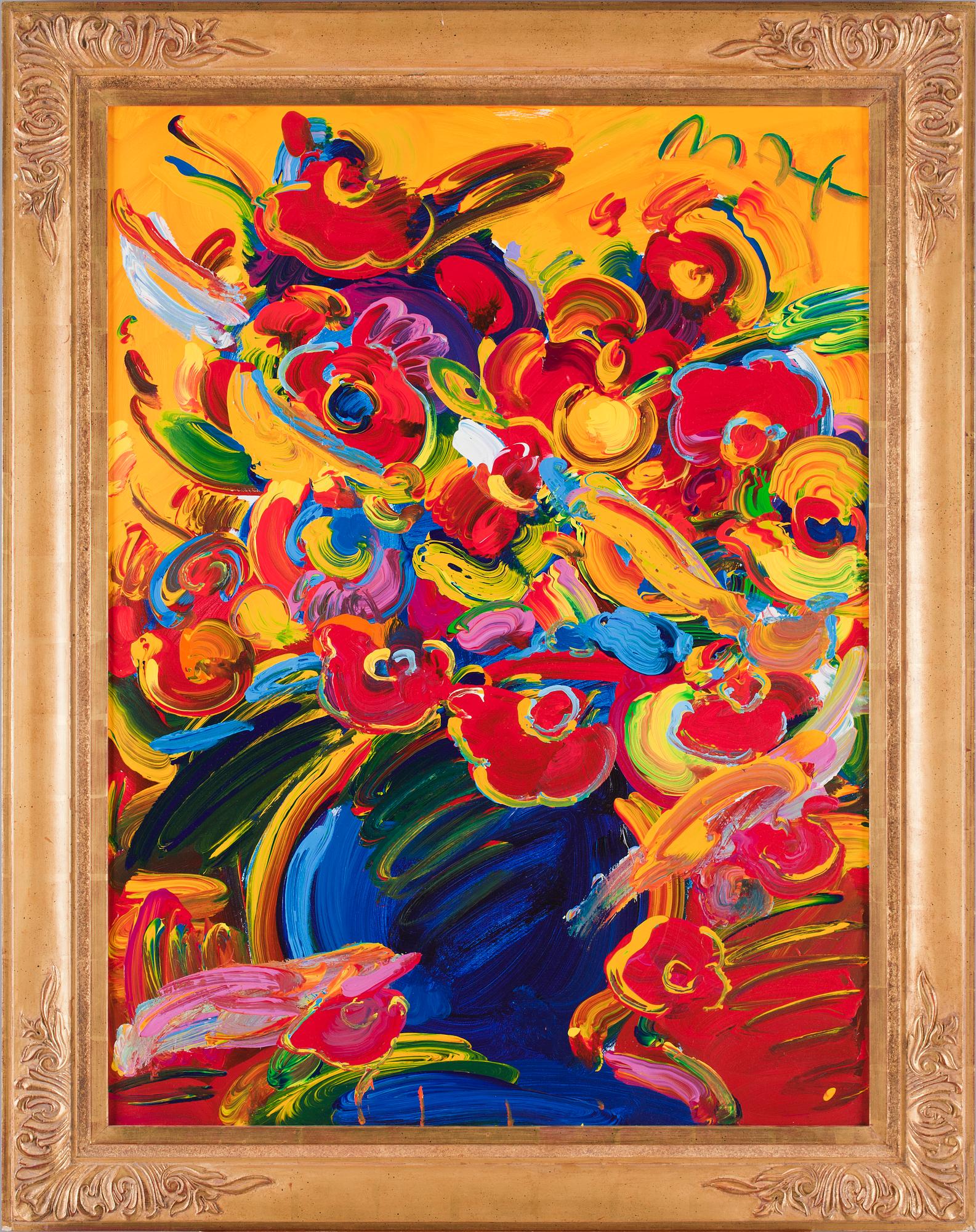 PETER MAX, akryl på duk, sign, 1997.