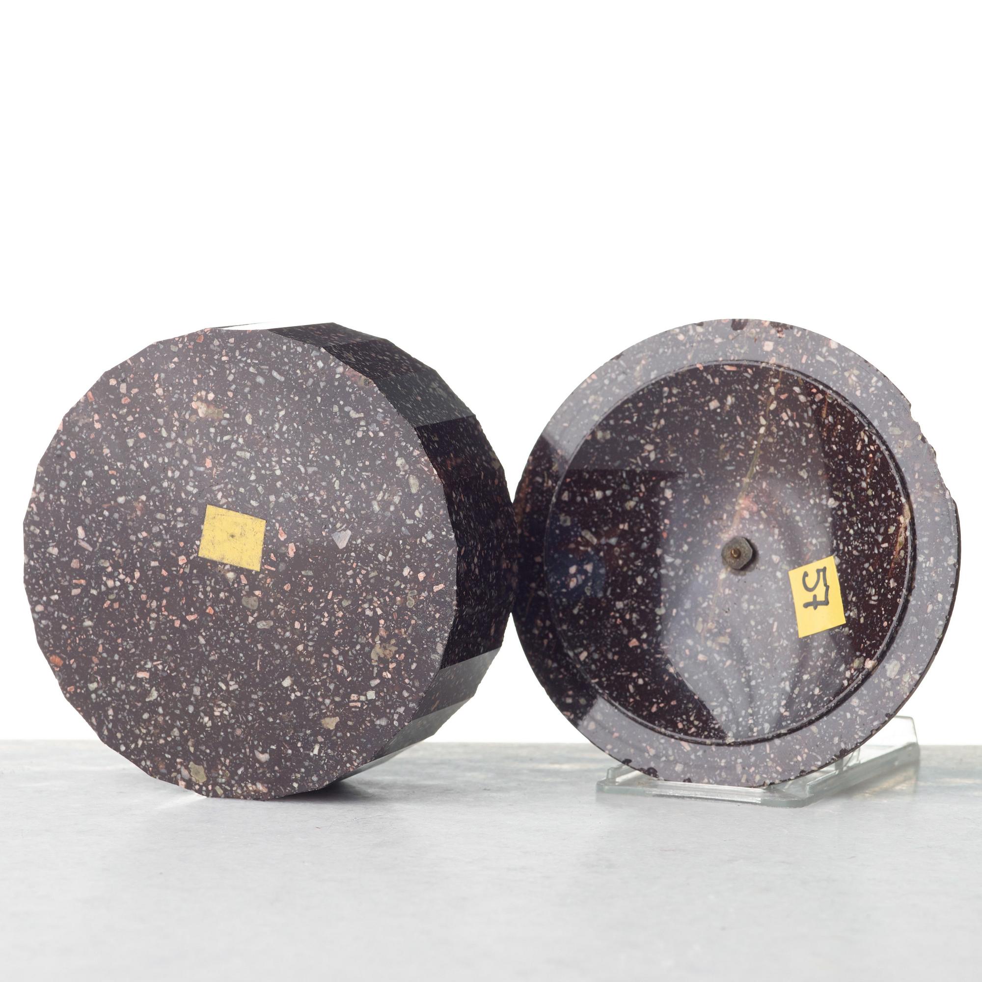 A Swedish Empire 19th century porphyry butter box.